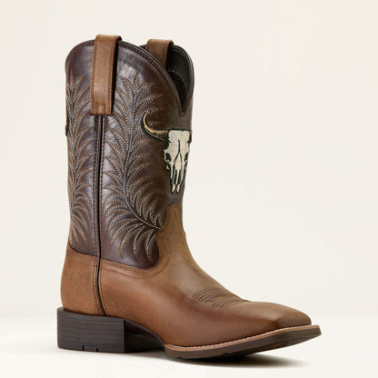 Men Sport Steer Skull Wide Square Toe Cowboy Boot | Ariat near me