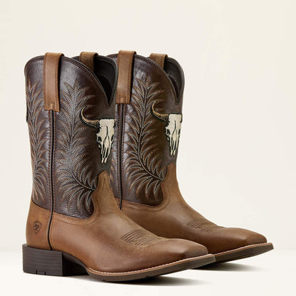 Men Sport Steer Skull Wide Square Toe Cowboy Boot | Ariat near me