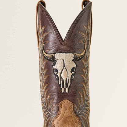 Men Sport Steer Skull Wide Square Toe Cowboy Boot | Ariat near me