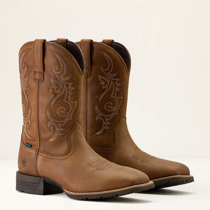 Men Hybrid Ranchway Waterproof Wide Square Toe Cowboy Boot | Ariat on sale