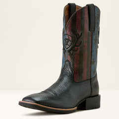 Men Sport Liberty Antler Wide Square Toe Cowboy Boot | Ariat Outlet