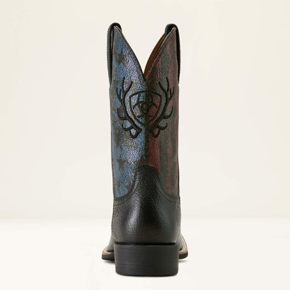 Men Sport Liberty Antler Wide Square Toe Cowboy Boot | Ariat Outlet