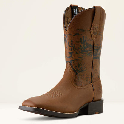 Men Sport PBR Wide Square Toe Cowboy Boot | Ariat