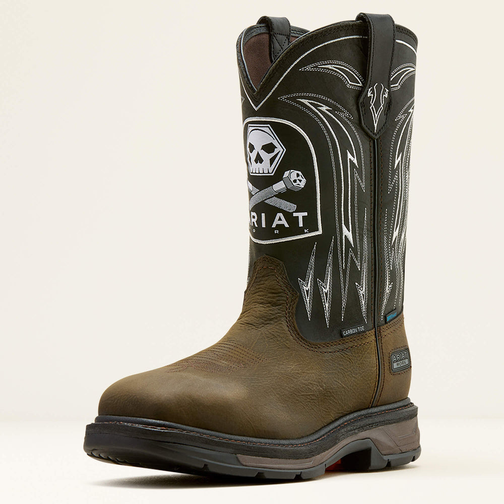 Men WorkHog XT Bolt Skull Waterproof Wide Square Toe Carbon Toe Work Boot | Ariat on sale
