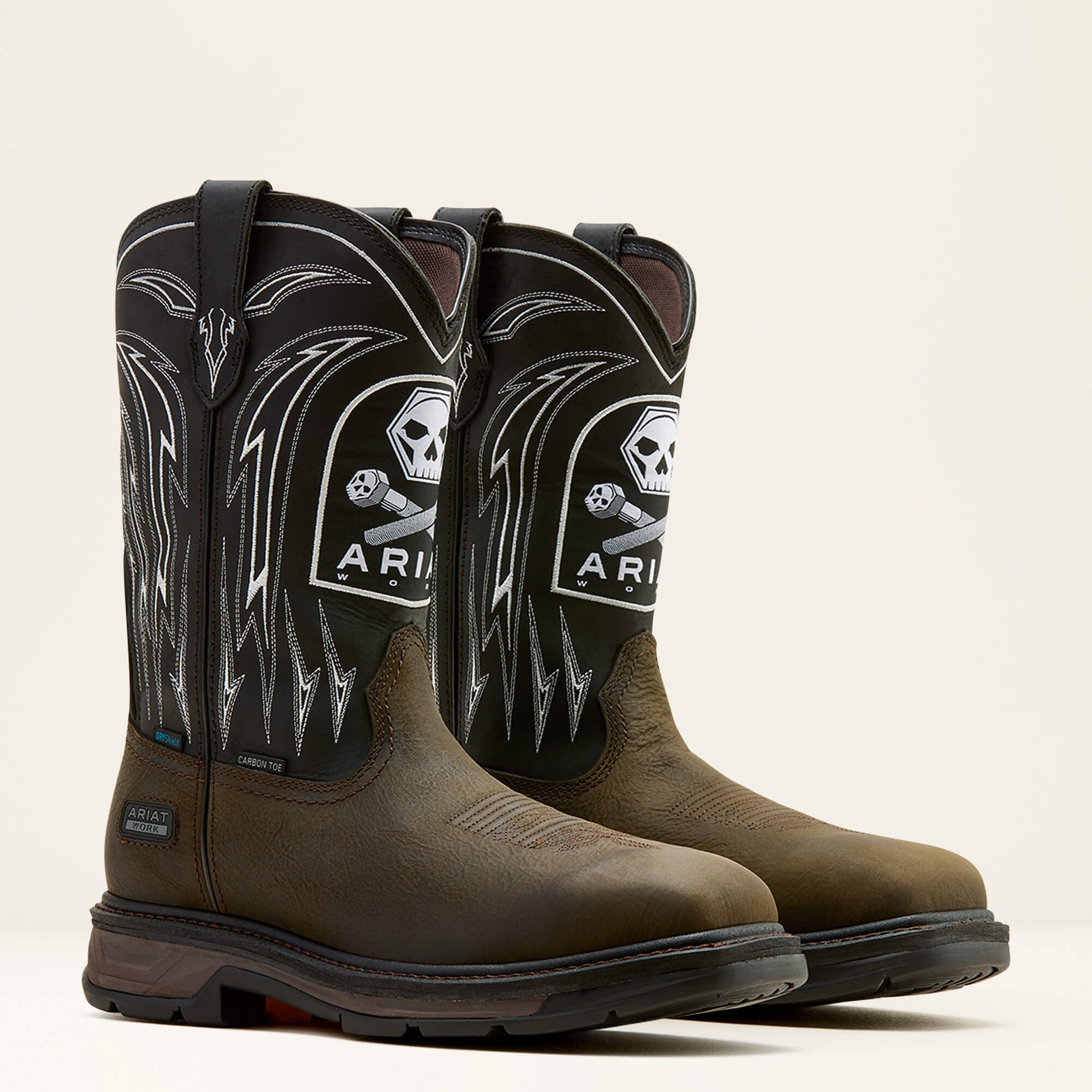 Men WorkHog XT Bolt Skull Waterproof Wide Square Toe Carbon Toe Work Boot | Ariat on sale