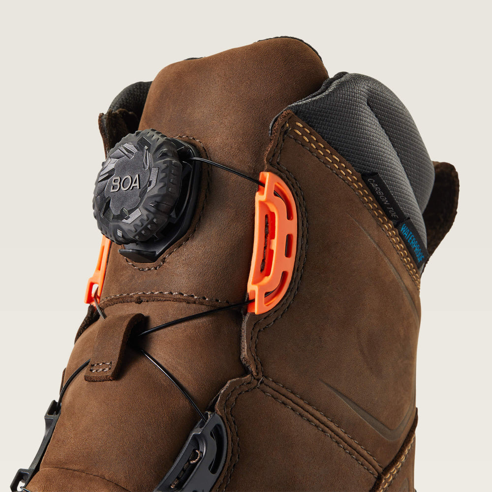 Men WorkHog XT 8" BOA Waterproof Carbon Toe Work Boot | Ariat