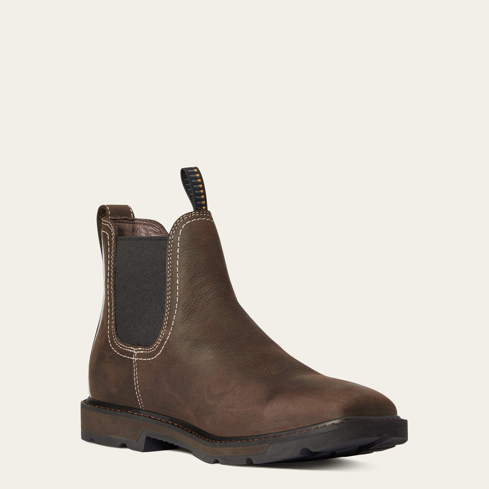 Men Groundbreaker Chelsea Wide Square Toe Waterproof Work Boot | Ariat Online