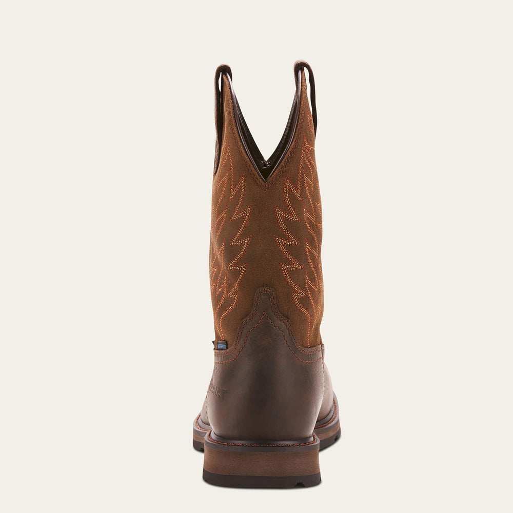 Men Groundbreaker Wide Square Toe Waterproof Steel Toe Work Boot | Ariat
