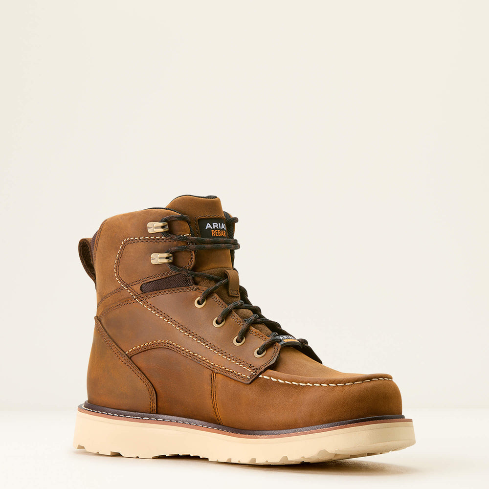 Men Rebar Wedge Moc Toe 6" Waterproof Work Boot | Ariat Outlet
