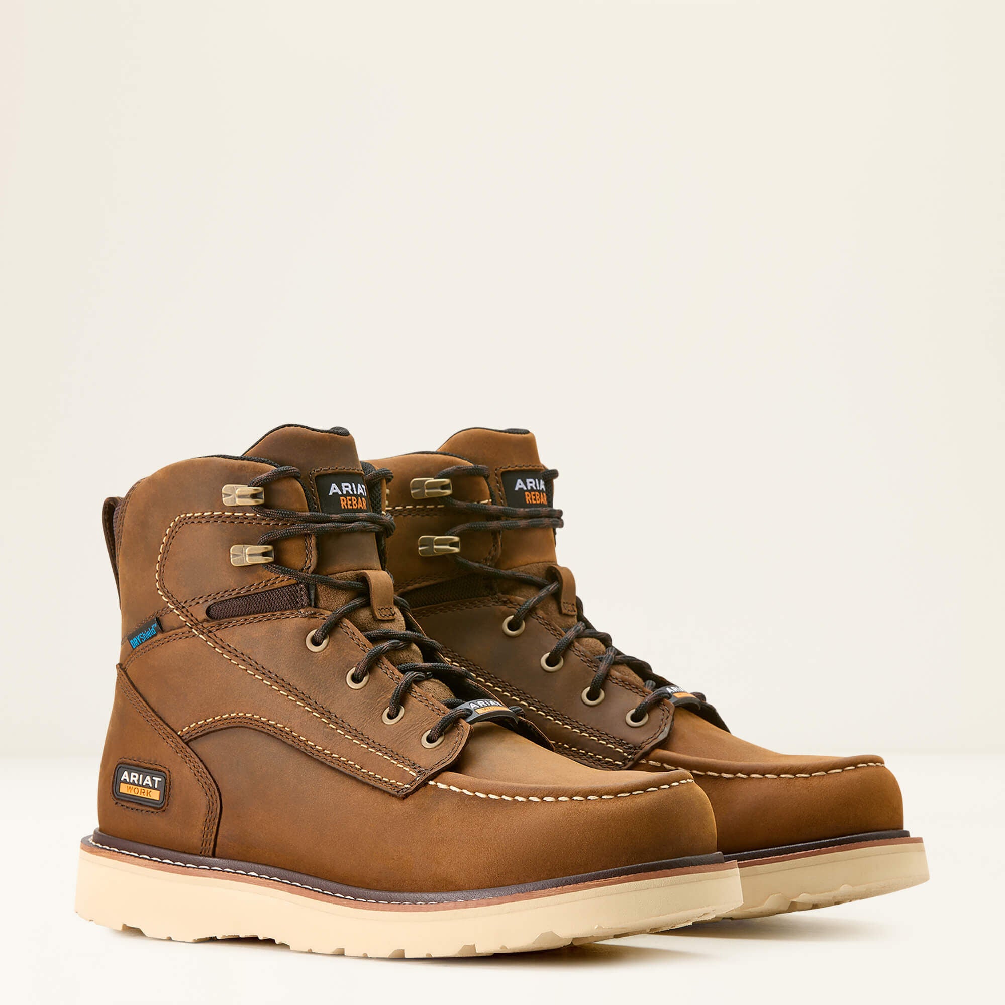 Men Rebar Wedge Moc Toe 6" Waterproof Work Boot | Ariat Outlet