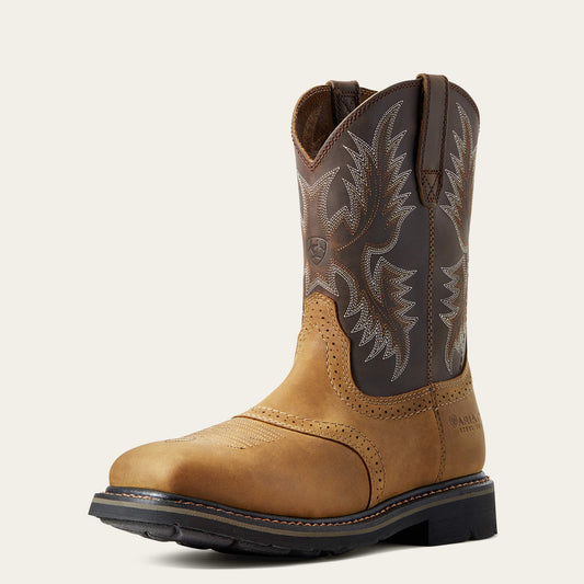 Men Sierra Wide Square Toe Steel Toe Work Boot | Ariat on sale
