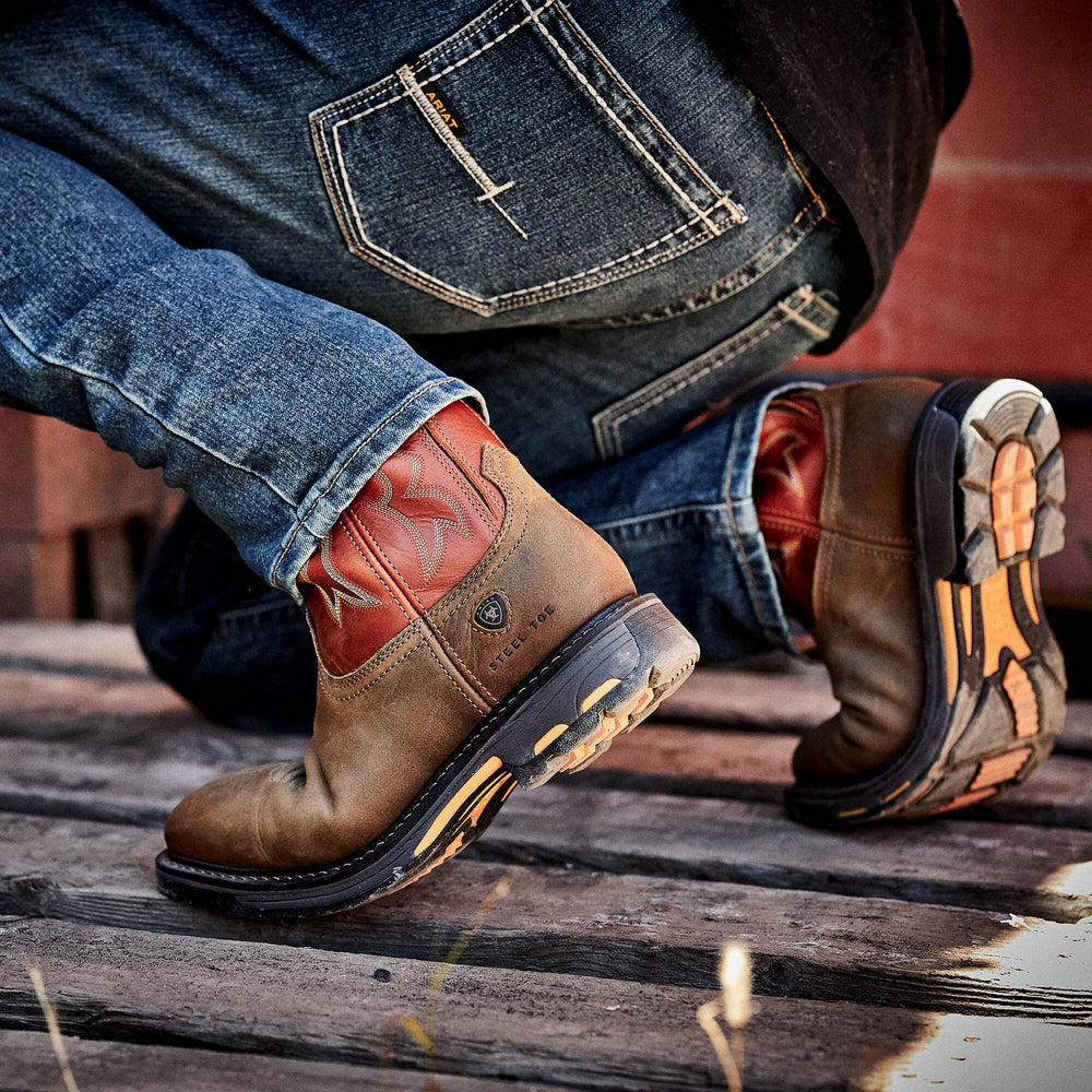 Men WorkHog Wide Square Toe Steel Toe Work Boot | Ariat for sale