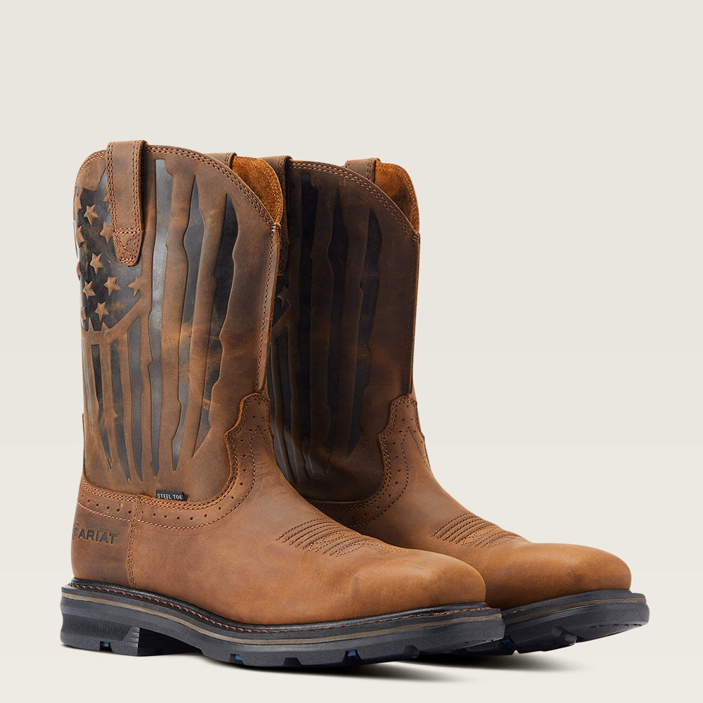 Men Sierra Shock Shield Patriot Steel Toe Work Boot | Ariat near me