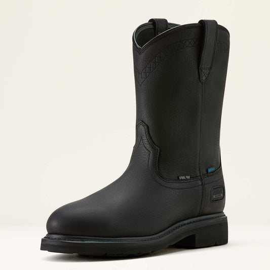 Men Sierra Waterproof Roper Toe Steel Toe Work Boot | Ariat