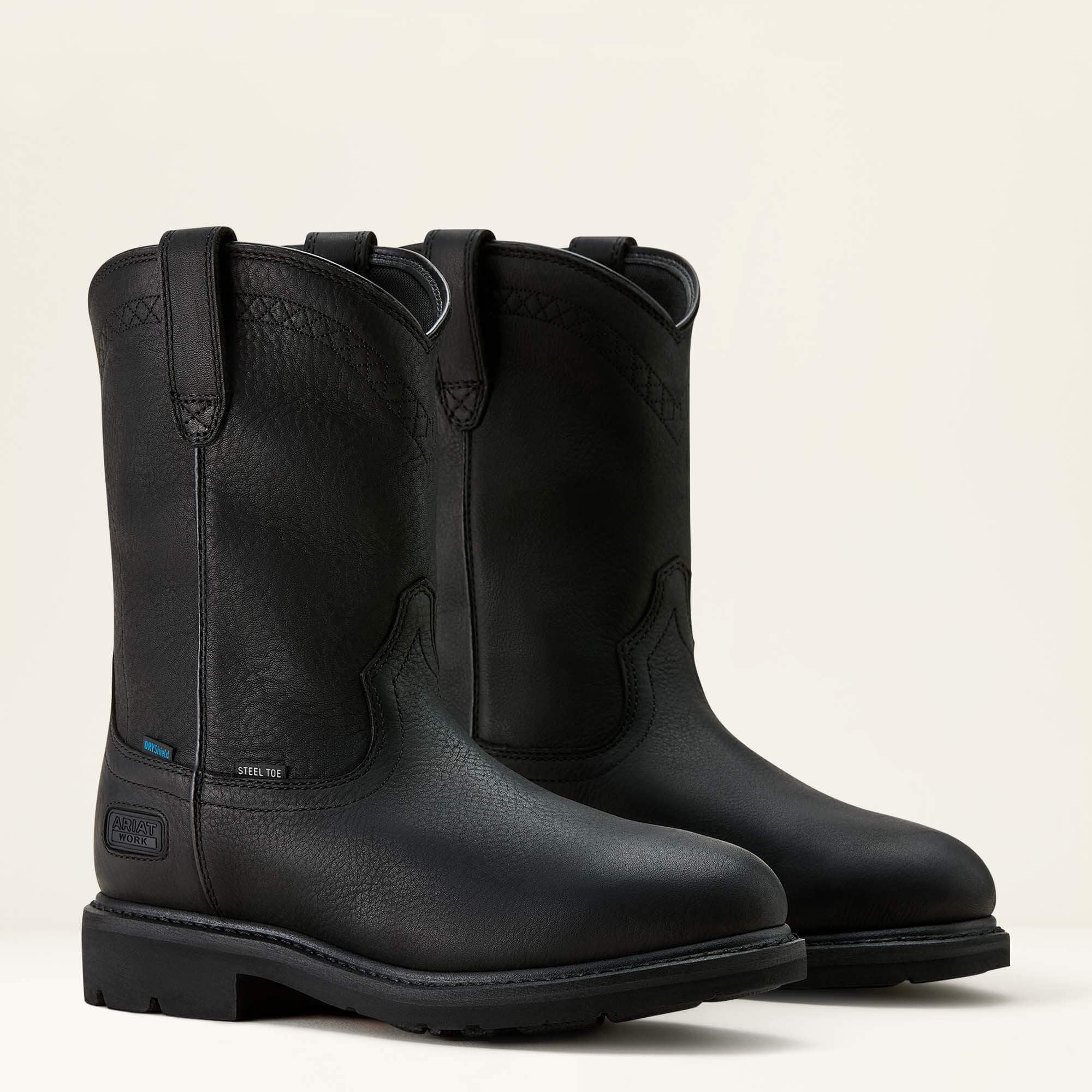 Men Sierra Waterproof Roper Toe Steel Toe Work Boot | Ariat
