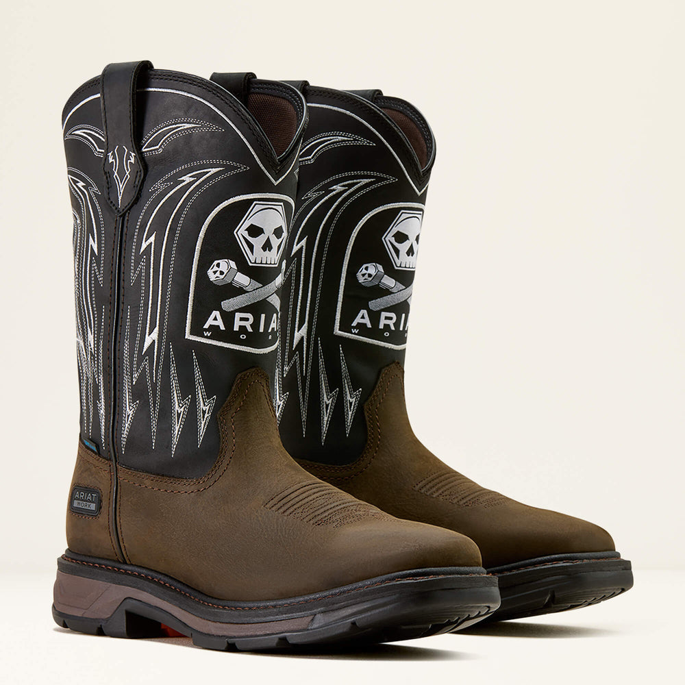 Men WorkHog XT Bolt Skull Waterproof Wide Square Toe Work Boot | Ariat us