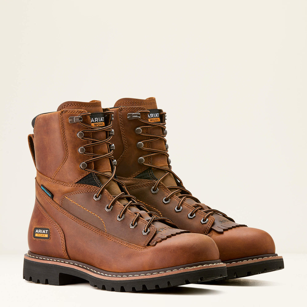 Men Longview Shock Shield 8" Waterproof Work Boot | Ariat on sale