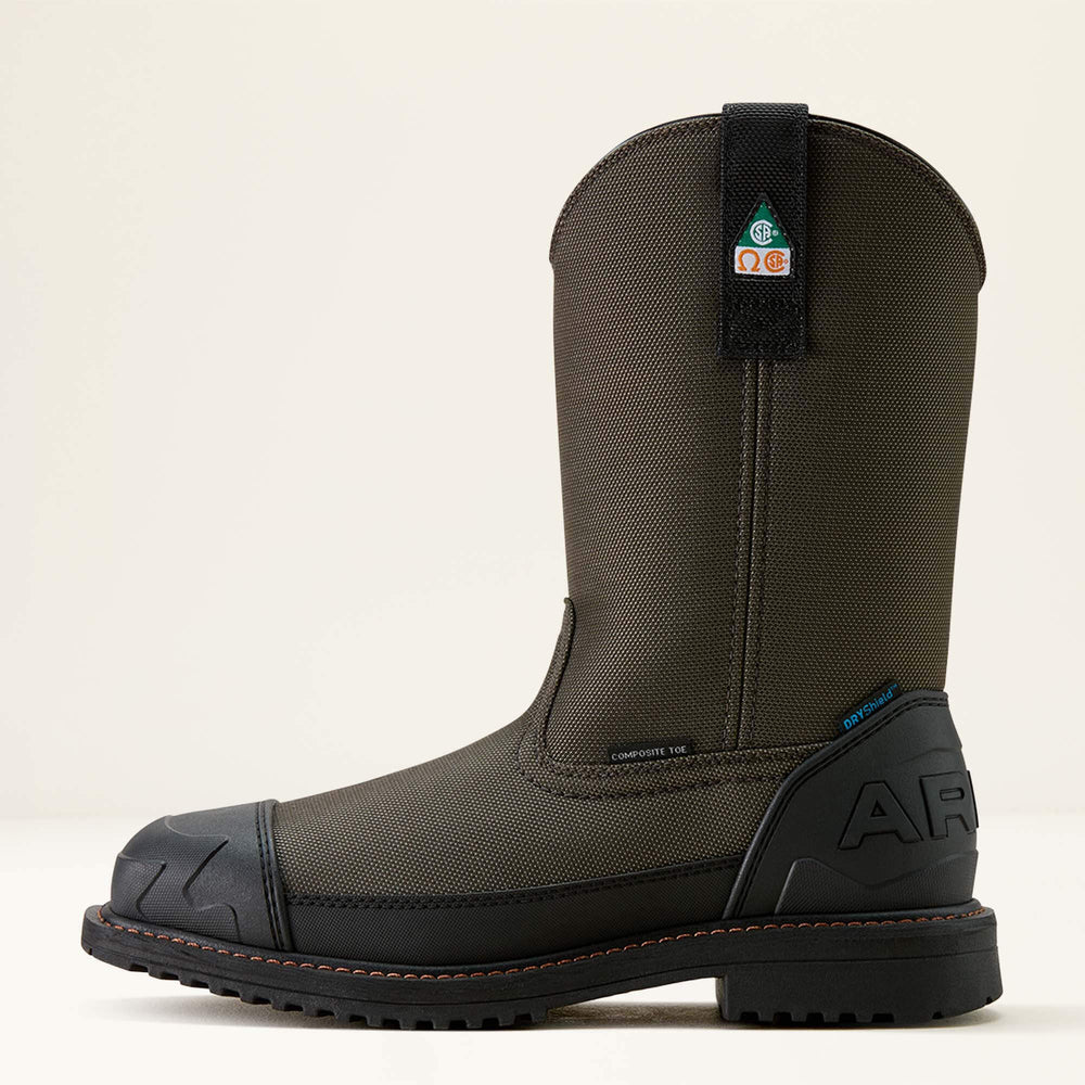 Men RigTEK Wildcat Pull-On CSA Waterproof Wide Square Toe Composite Toe Work Boot | Ariat us