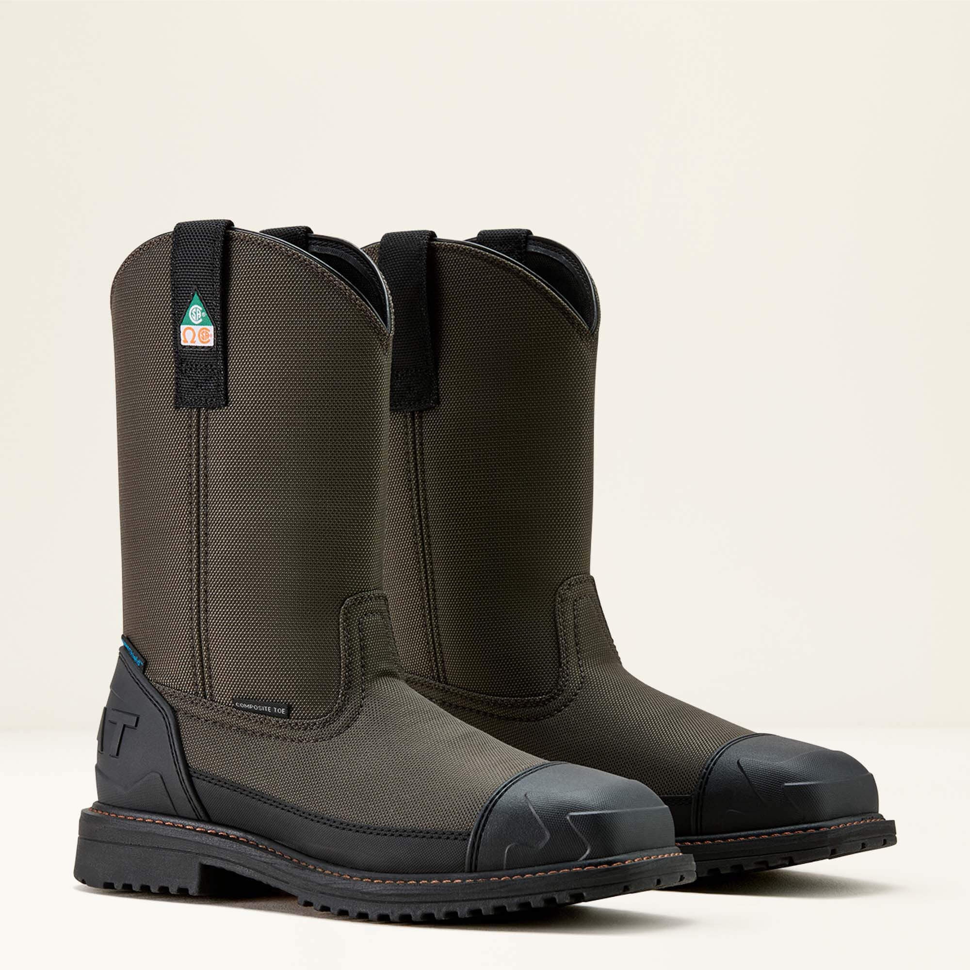 Men RigTEK Wildcat Pull-On CSA Waterproof Wide Square Toe Composite Toe Work Boot | Ariat us
