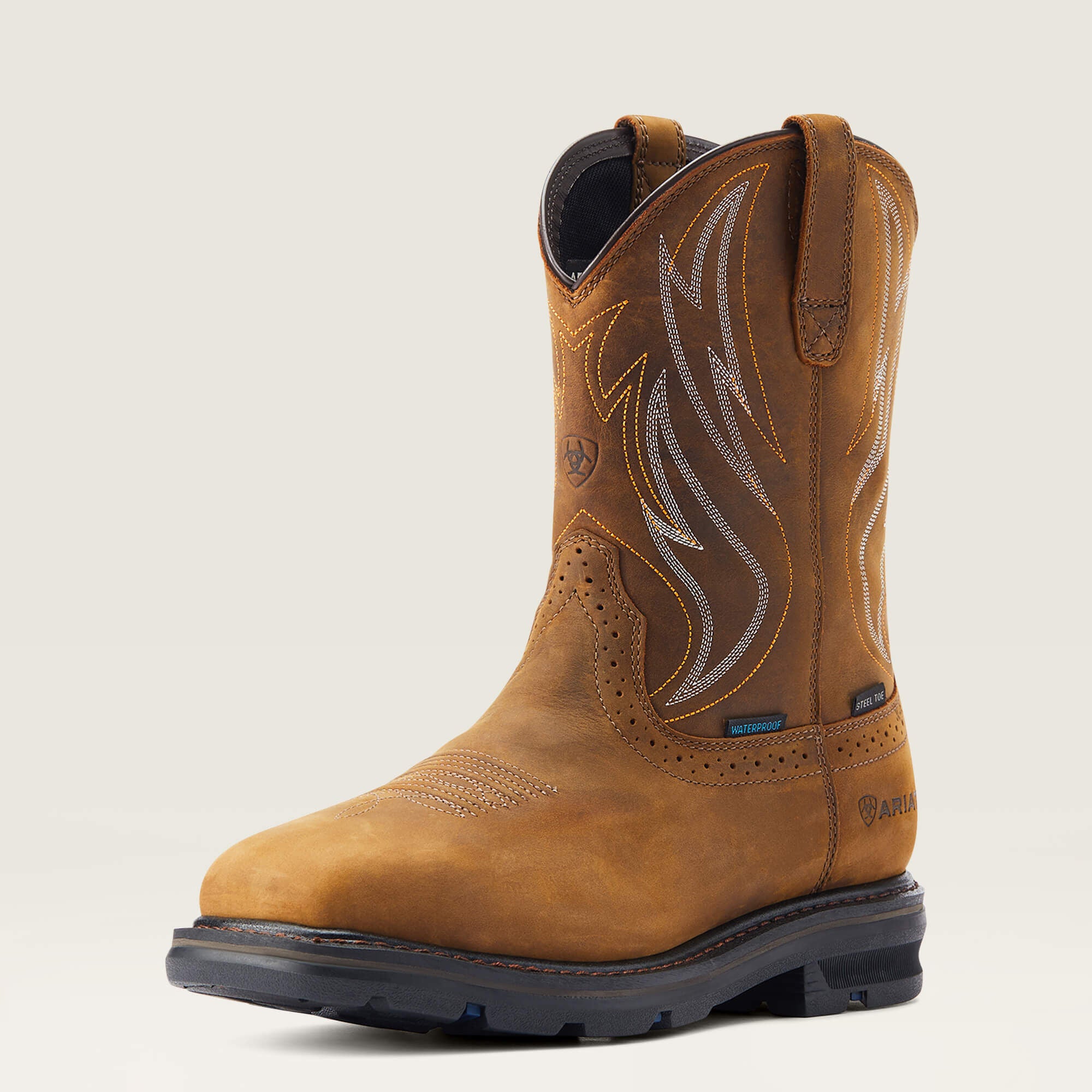 Men Sierra Shock Shield Waterproof Steel Toe Work Boot | Ariat us