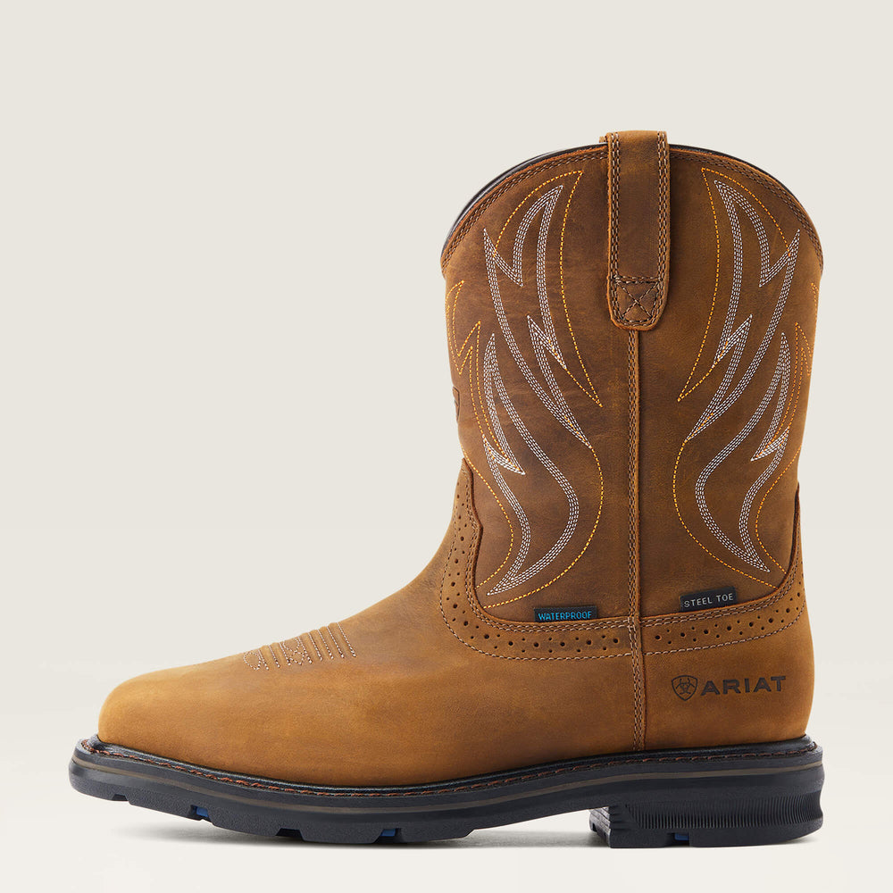Men Sierra Shock Shield Waterproof Steel Toe Work Boot | Ariat us