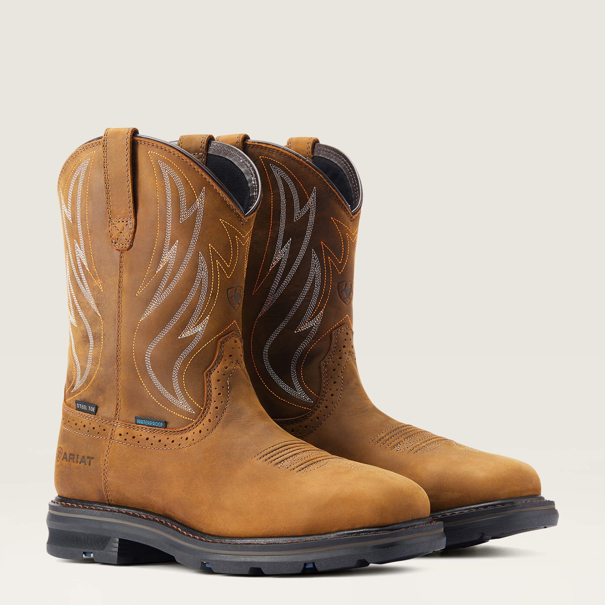 Men Sierra Shock Shield Waterproof Steel Toe Work Boot | Ariat us