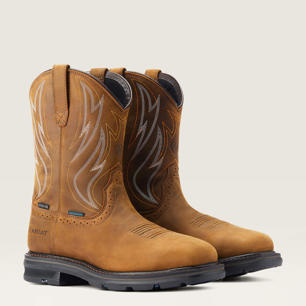 Men Sierra Shock Shield Waterproof Steel Toe Work Boot | Ariat us
