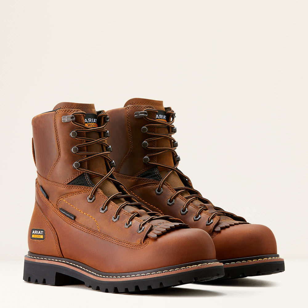 Men Longview Shock Shield 8" Waterproof Composite Toe Work Boot | Ariat near me