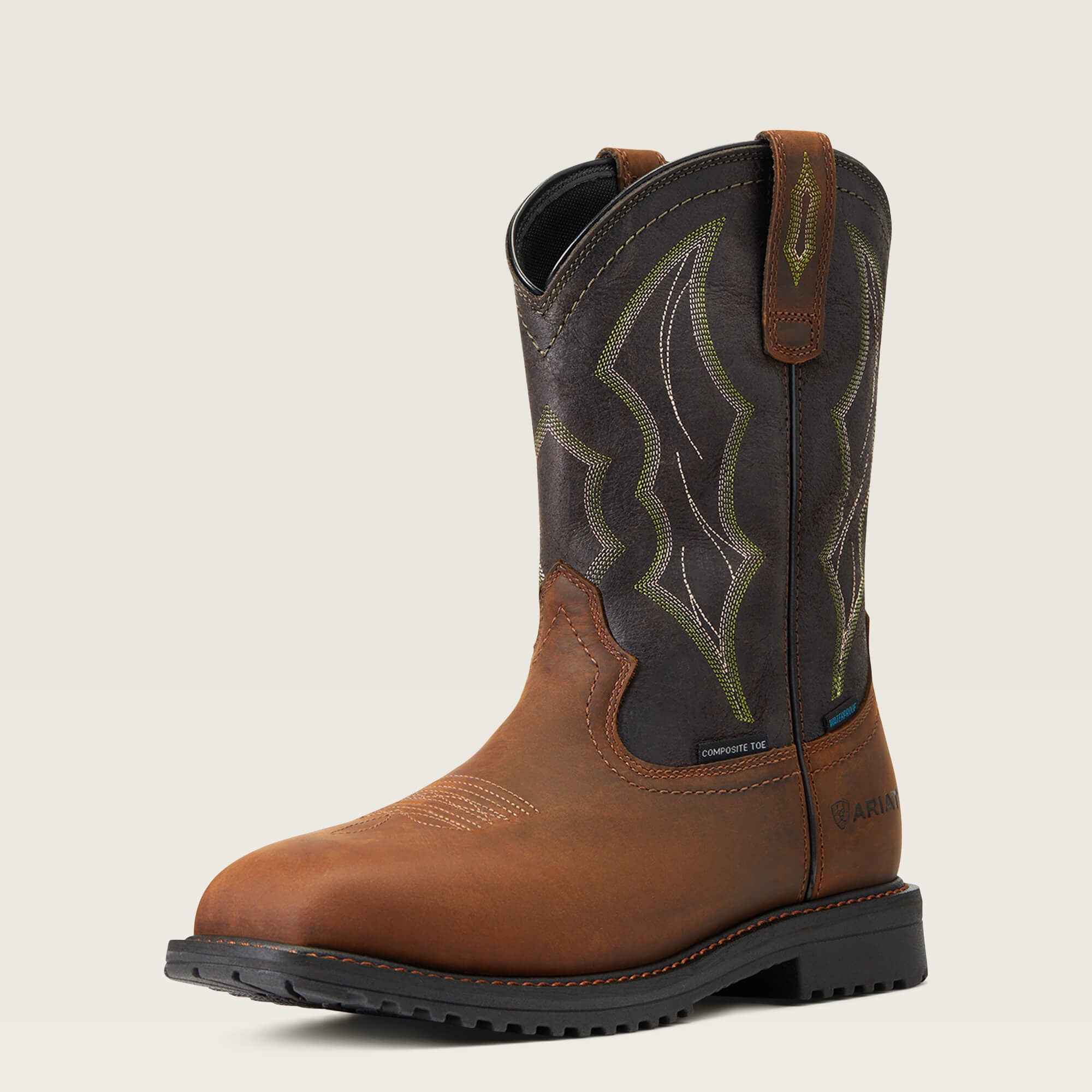 Men RigTek Wide Square Toe Waterproof Composite Toe Work Boot | Ariat for sale