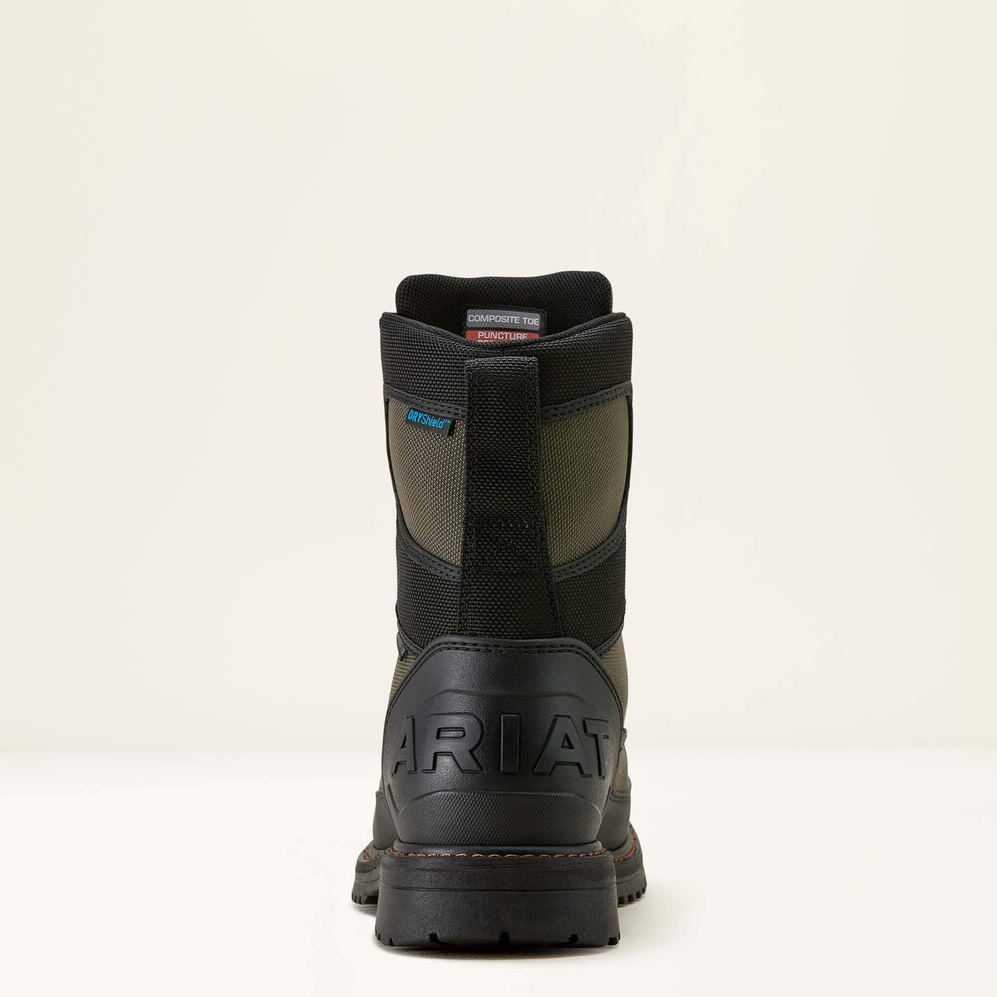 Men RigTEK Wildcat BOA 8" CSA Waterproof Wide Square Toe Composite Toe Work Boot | Ariat
