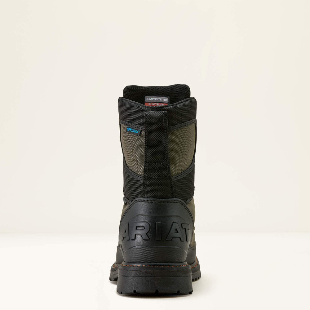 Men RigTEK Wildcat BOA 8" CSA Waterproof Wide Square Toe Composite Toe Work Boot | Ariat