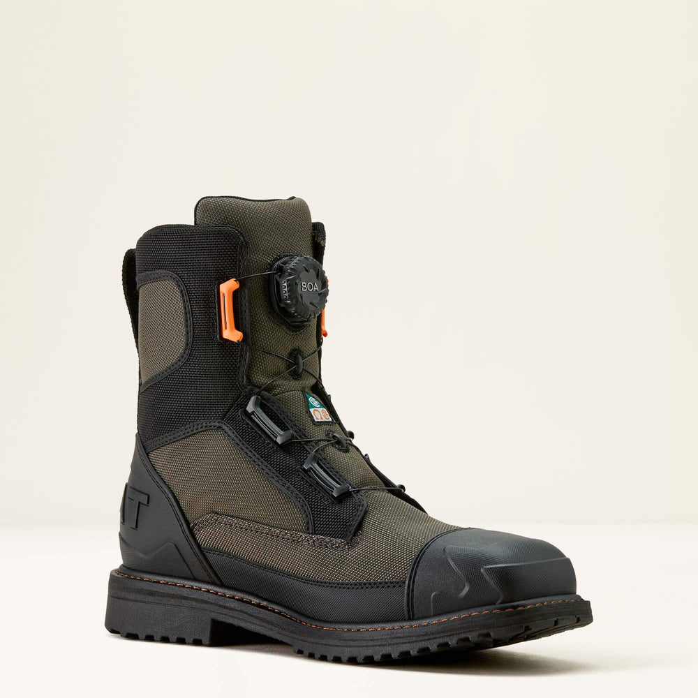Men RigTEK Wildcat BOA 8" CSA Waterproof Wide Square Toe Composite Toe Work Boot | Ariat