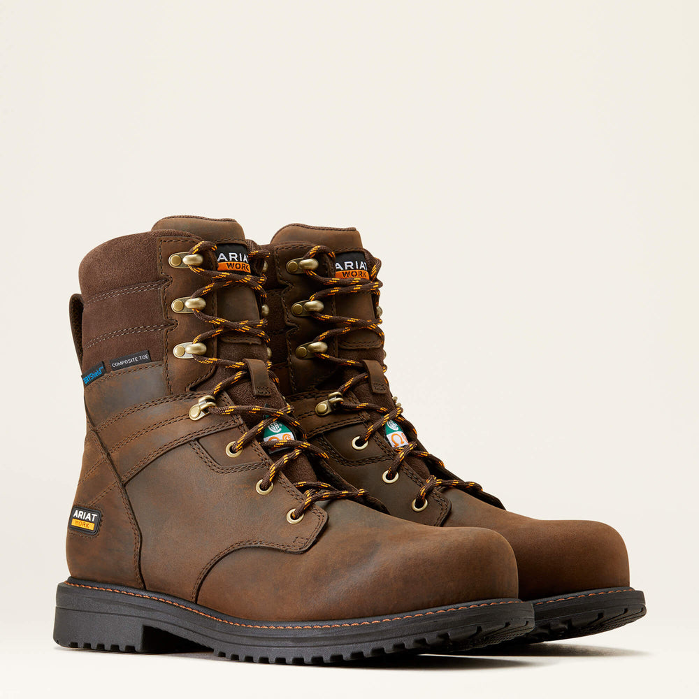 Men RigTEK 8" CSA Waterproof Composite Toe Work Boot | Ariat for sale