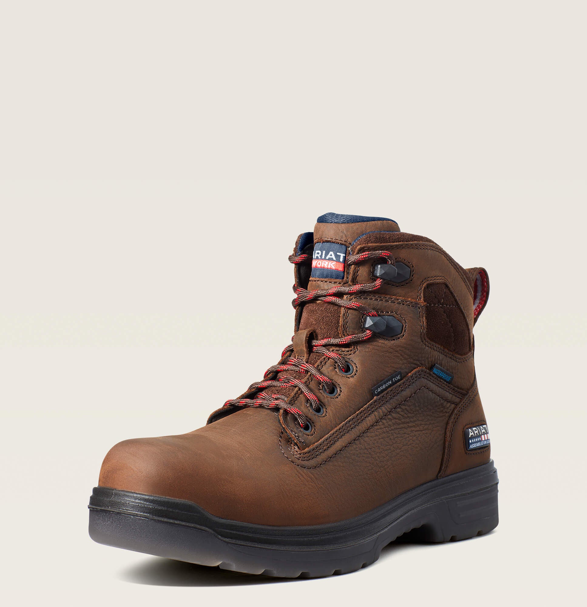 Men Turbo 6" USA Assembled Waterproof Carbon Toe Work Boot | Ariat us