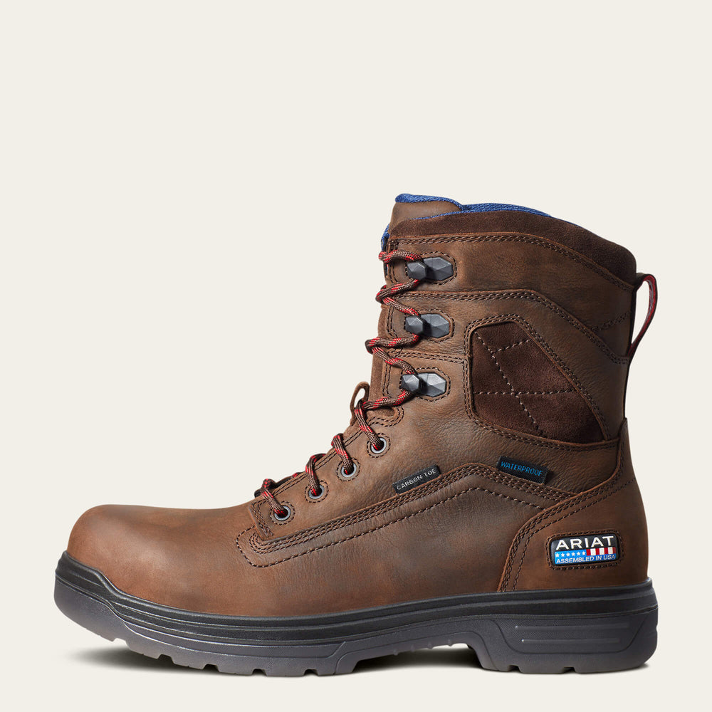 Men Turbo 8" USA Assembled Waterproof Carbon Toe Work Boot | Ariat