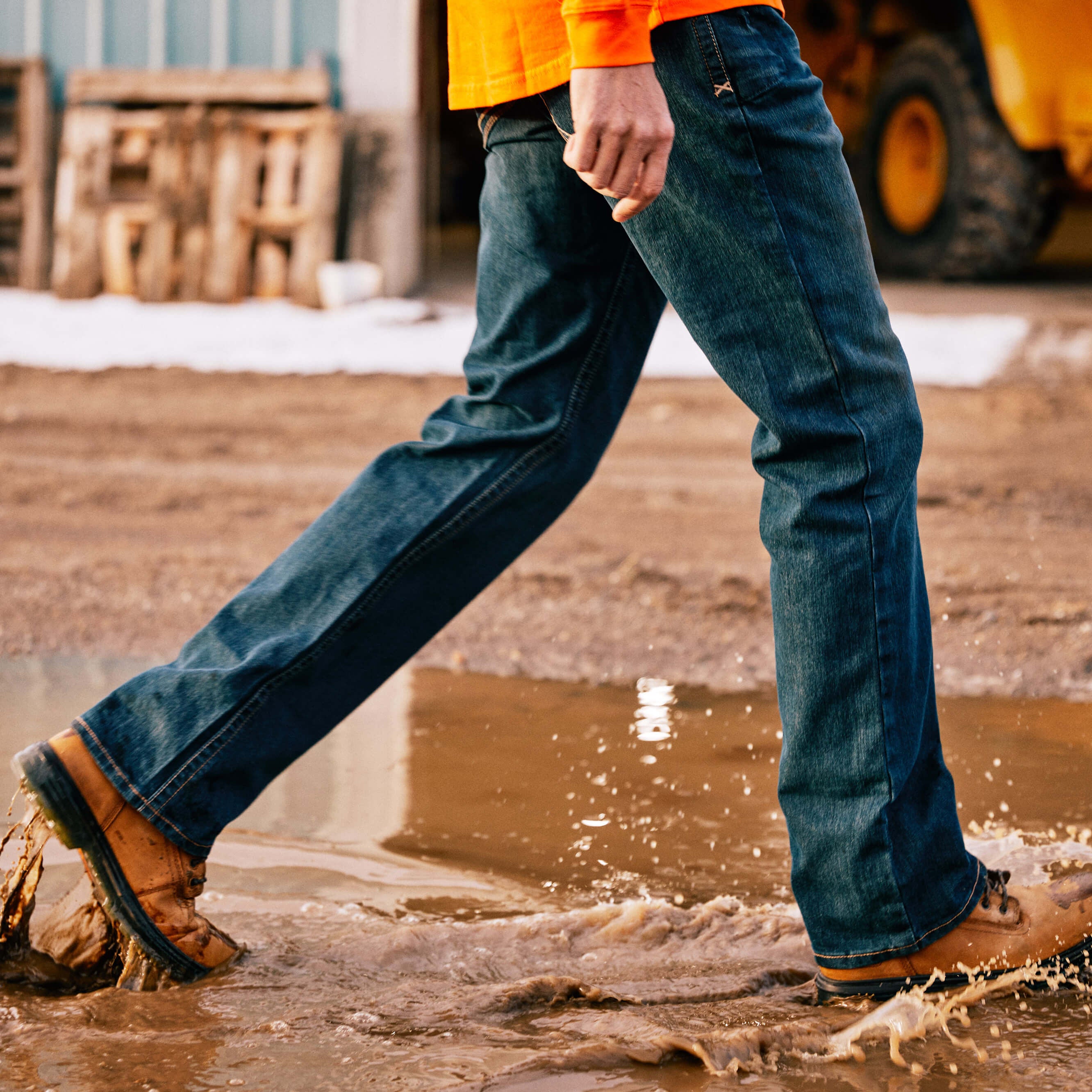 Men Men's Low Rise, Bootcut Work Pants - Rebar Denim | Ariat