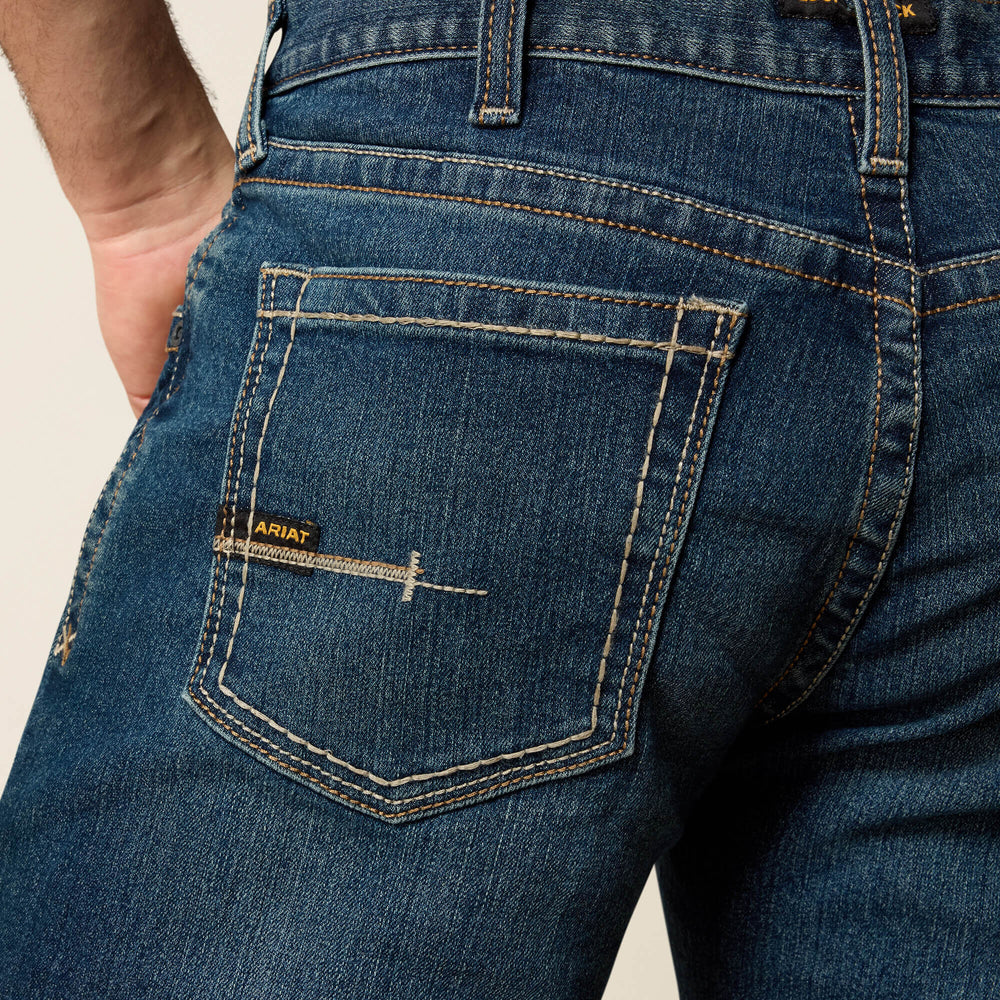 Men Men's Low Rise, Bootcut Work Pants - Rebar Denim | Ariat