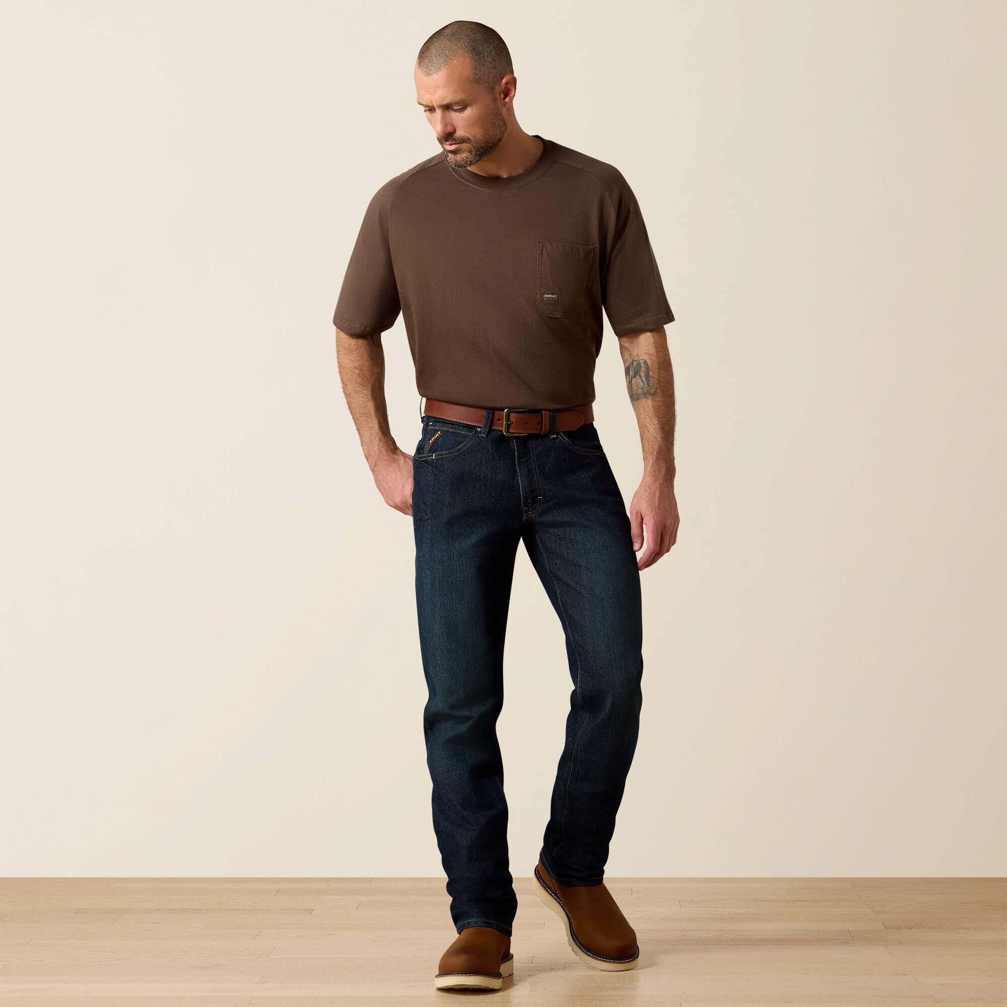 Men Rebar M4 Relaxed DuraStretch Basic Stackable Straight Leg Jean | Ariat Outlet