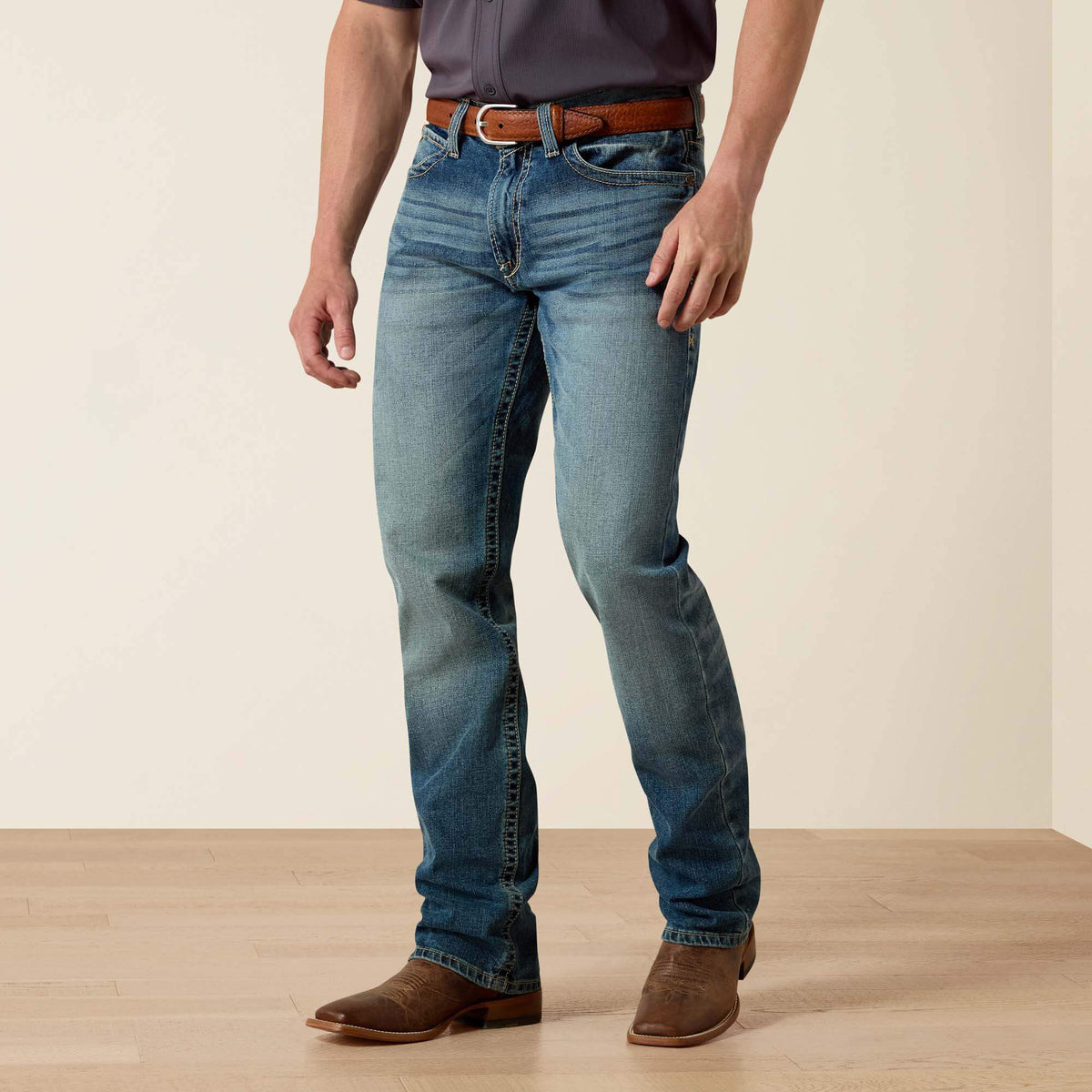 Men|Trends M4 Low Rise Stretch Shoreway Stackable Straight Leg Jean | Ariat Online