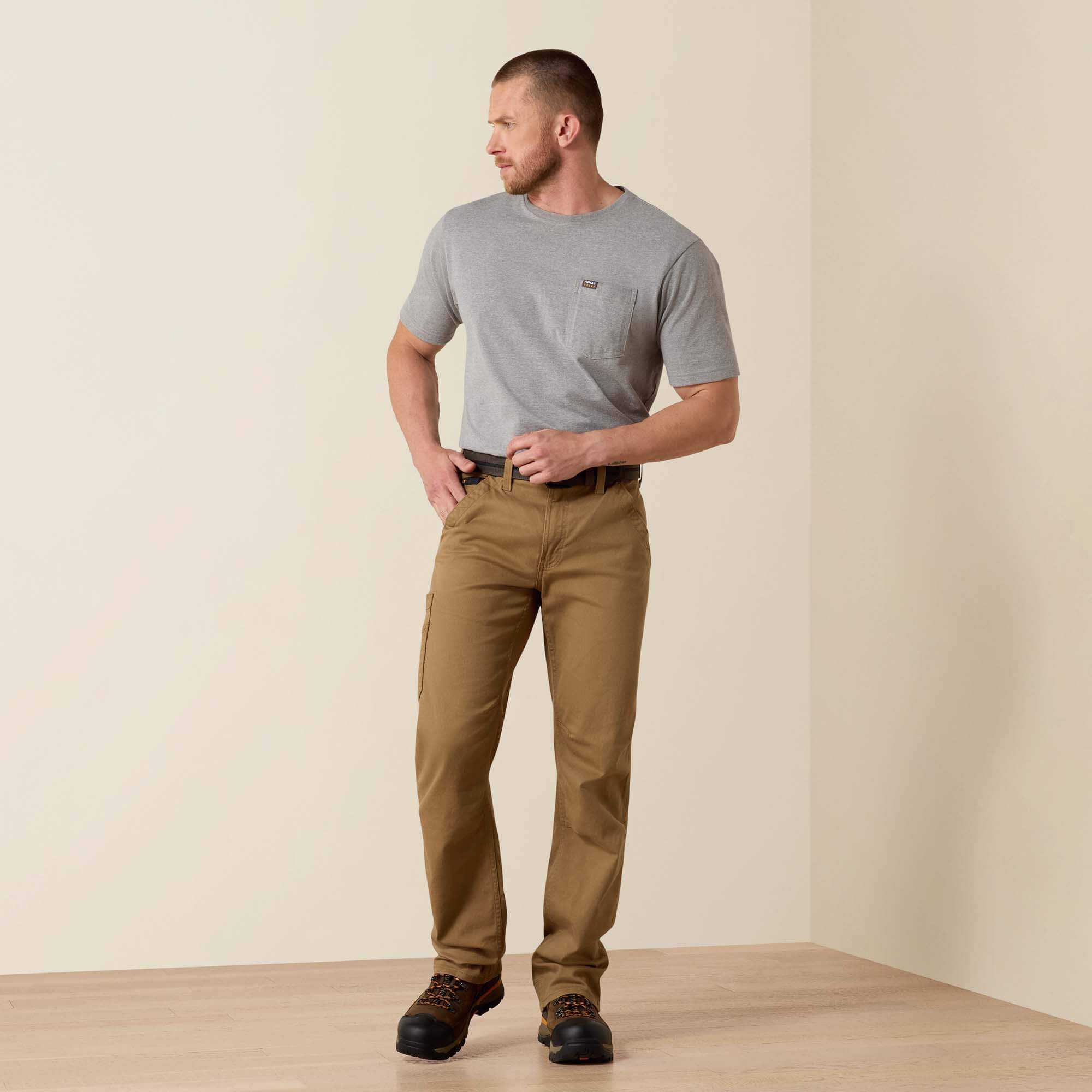 Men Rebar M4 Relaxed DuraStretch Washed Twill Dungaree Boot Cut Pant | Ariat us