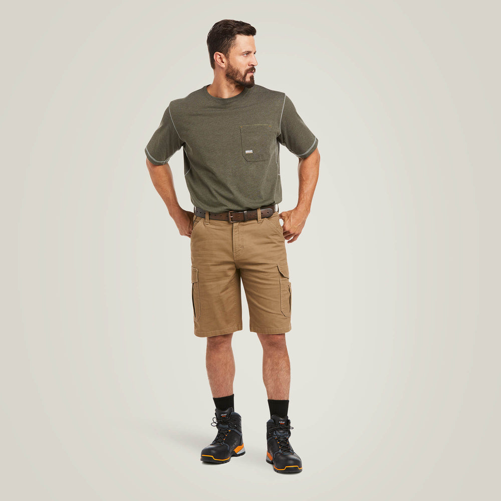 Men Rebar DuraStretch Made Tough Cargo 11" Short | Ariat us