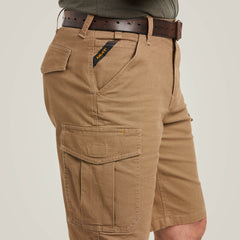 Men Rebar DuraStretch Made Tough Cargo 11" Short | Ariat us