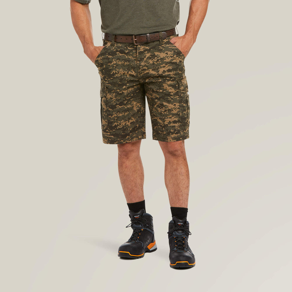 Men Rebar DuraStretch Made Tough Cargo 11" Short | Ariat on sale