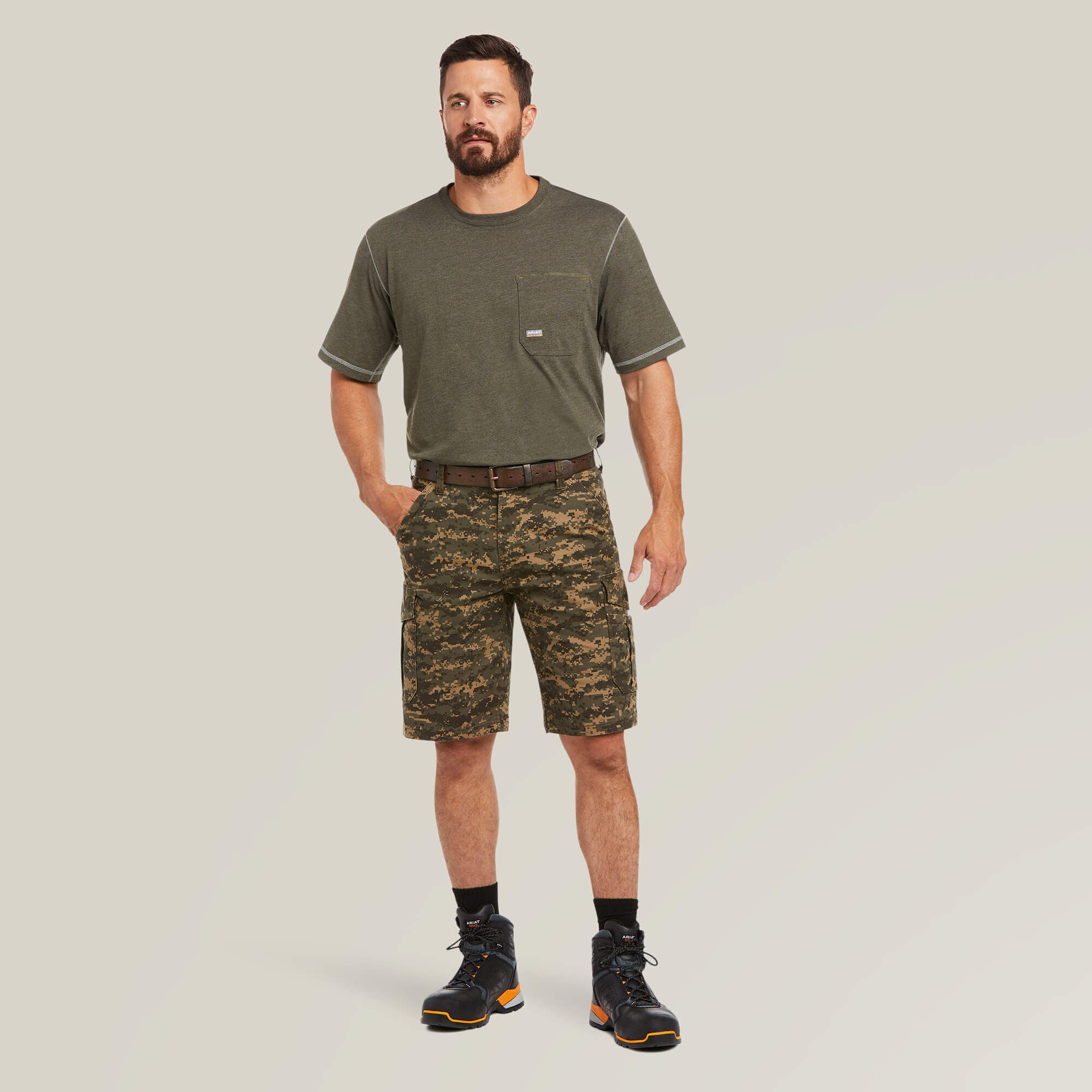 Men Rebar DuraStretch Made Tough Cargo 11" Short | Ariat on sale