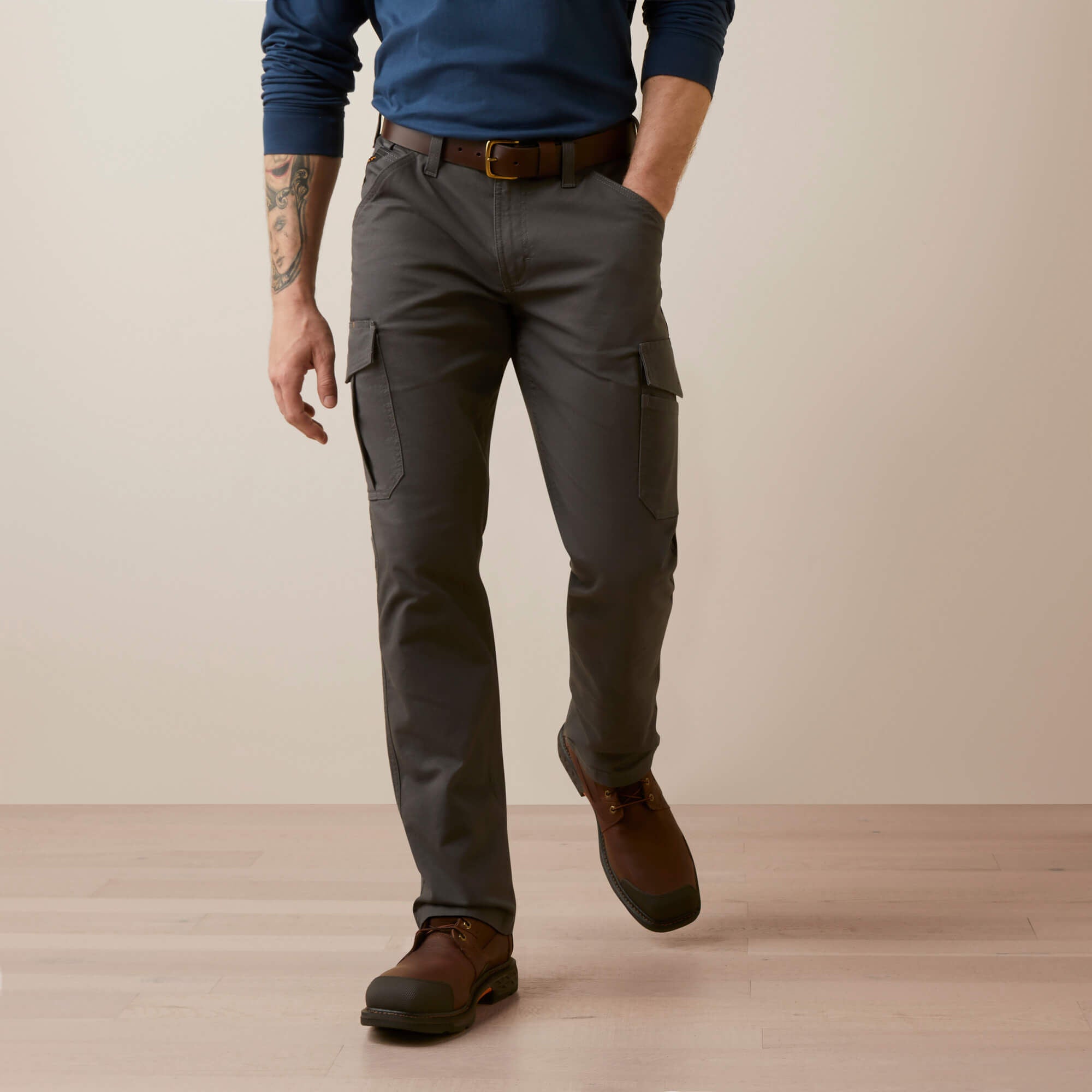 Men Rebar M4 Relaxed Made Tough Cargo Straight Pant | Ariat