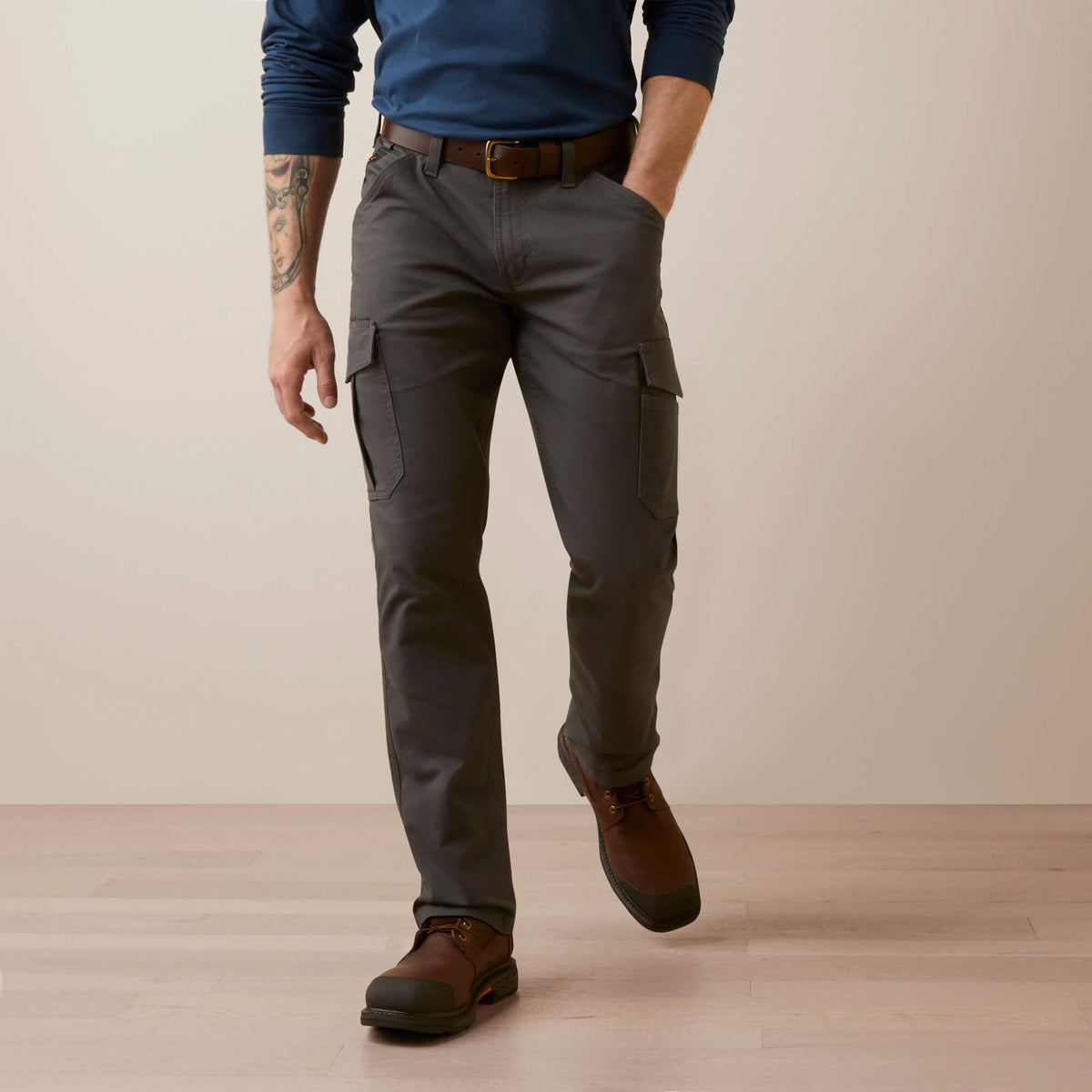 Men Rebar M4 Relaxed Made Tough Cargo Straight Pant | Ariat
