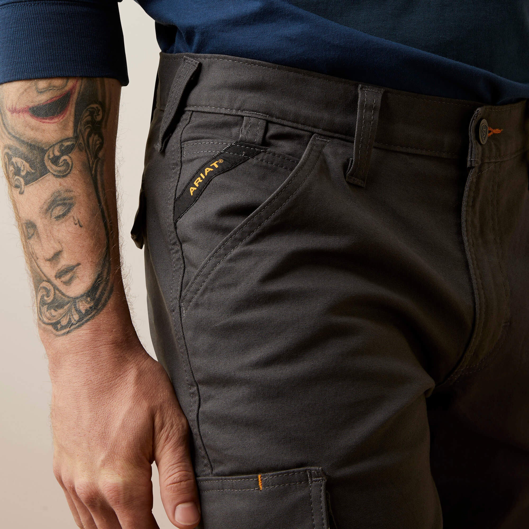Men Rebar M4 Relaxed Made Tough Cargo Straight Pant | Ariat