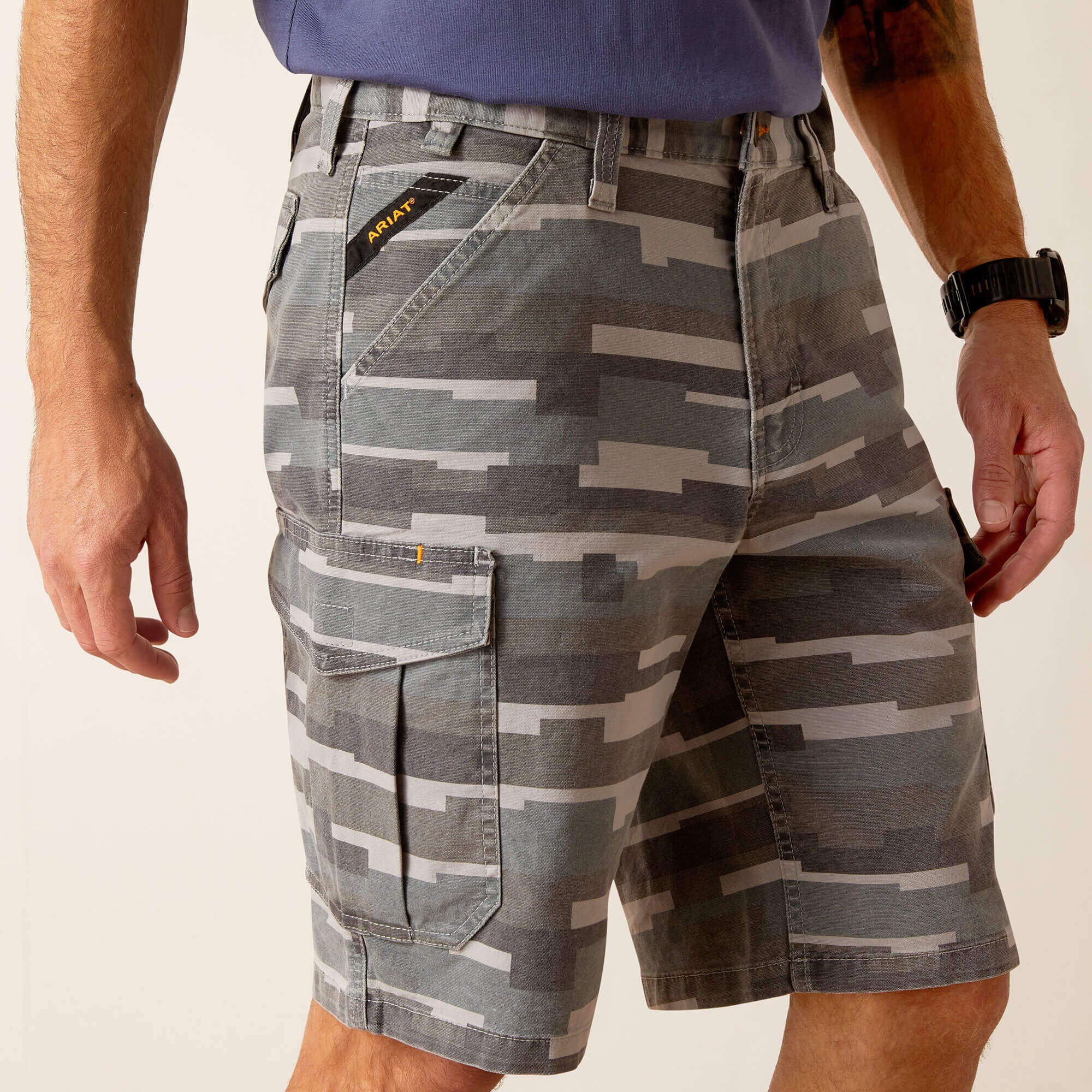 Men Rebar DuraStretch Made Tough Cargo 11" Short | Ariat near me