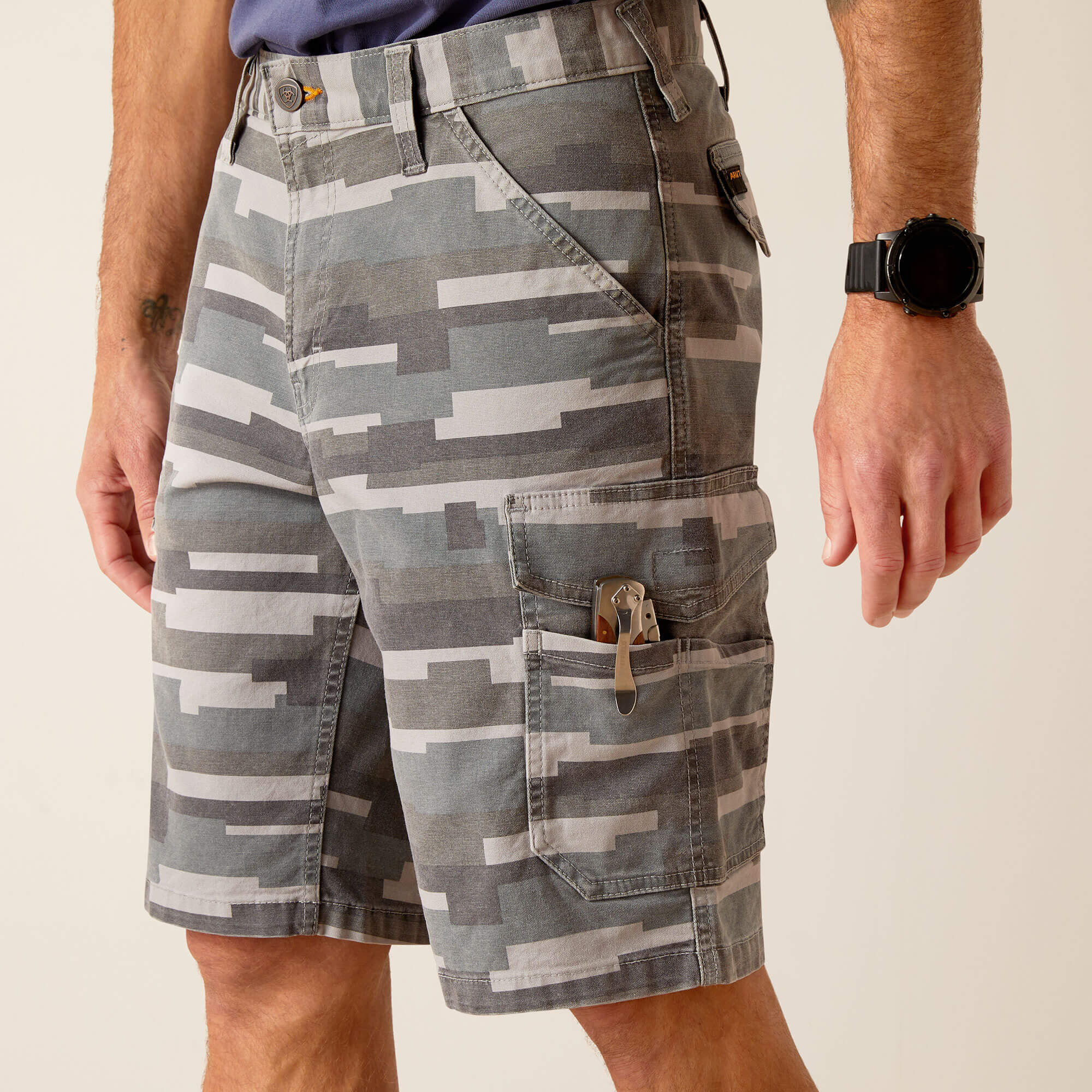 Men Rebar DuraStretch Made Tough Cargo 11" Short | Ariat near me