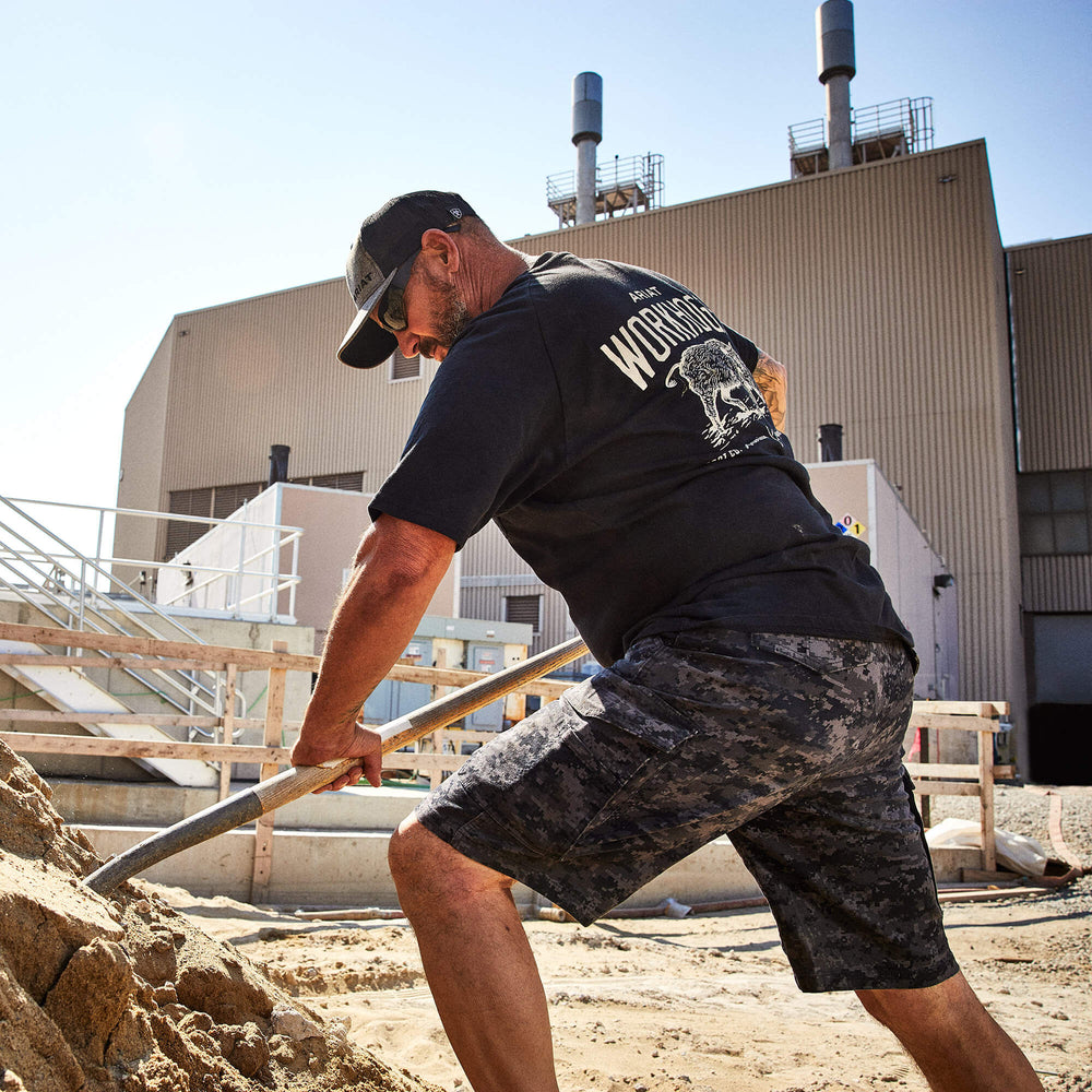 Men Rebar DuraStretch Made Tough Cargo 11" Short | Ariat Outlet